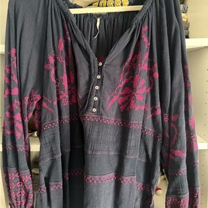 Free People Embroidered Top